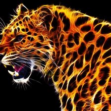 Схема вышивки «Дикая кошка»