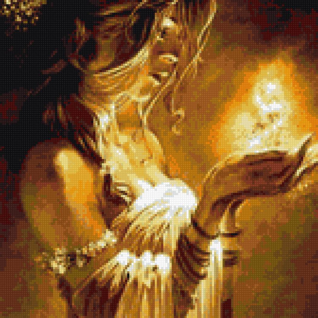 Дева - дева. свеча. огонь - предпросмотр