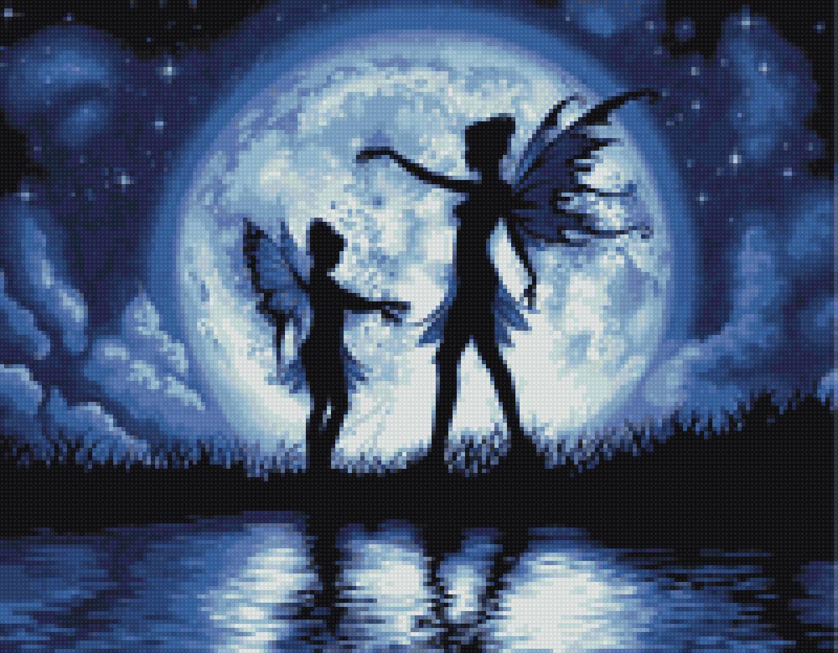 Феи - феи. ночь. луна - предпросмотр