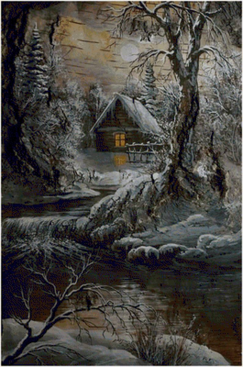 Зима - избушка - предпросмотр