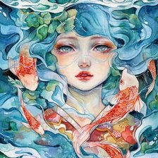 Схема вышивки «Девушка»