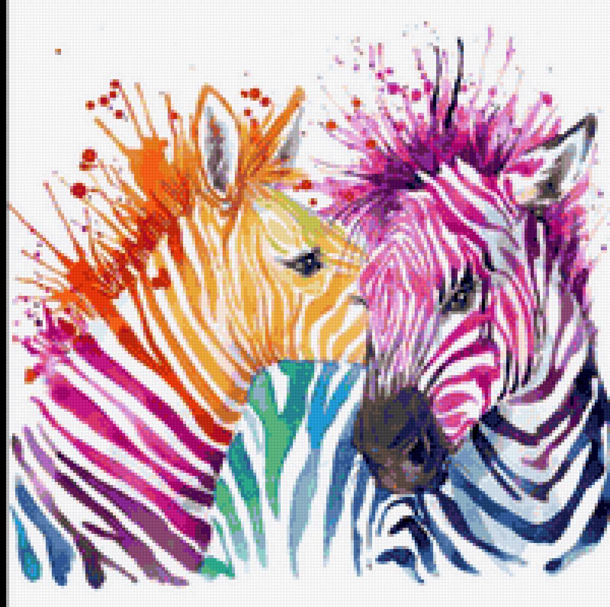 Зебра - животные, яркий - предпросмотр