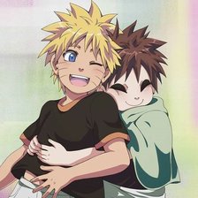 Схема вышивки «Малыши Наруто и Гаара»