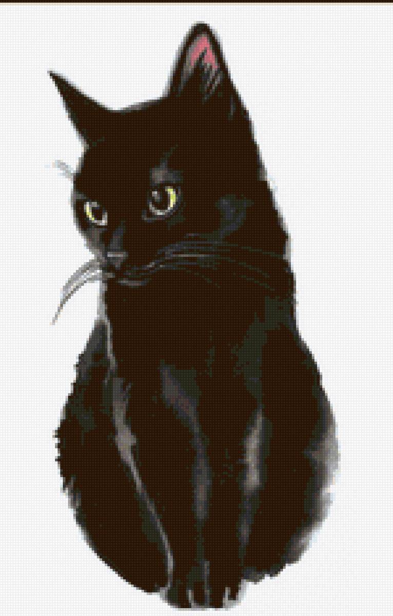 Акварельный котик - животные, акварель, кот - предпросмотр