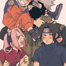 Схема вышивки «Команда 7 (Наруто)»