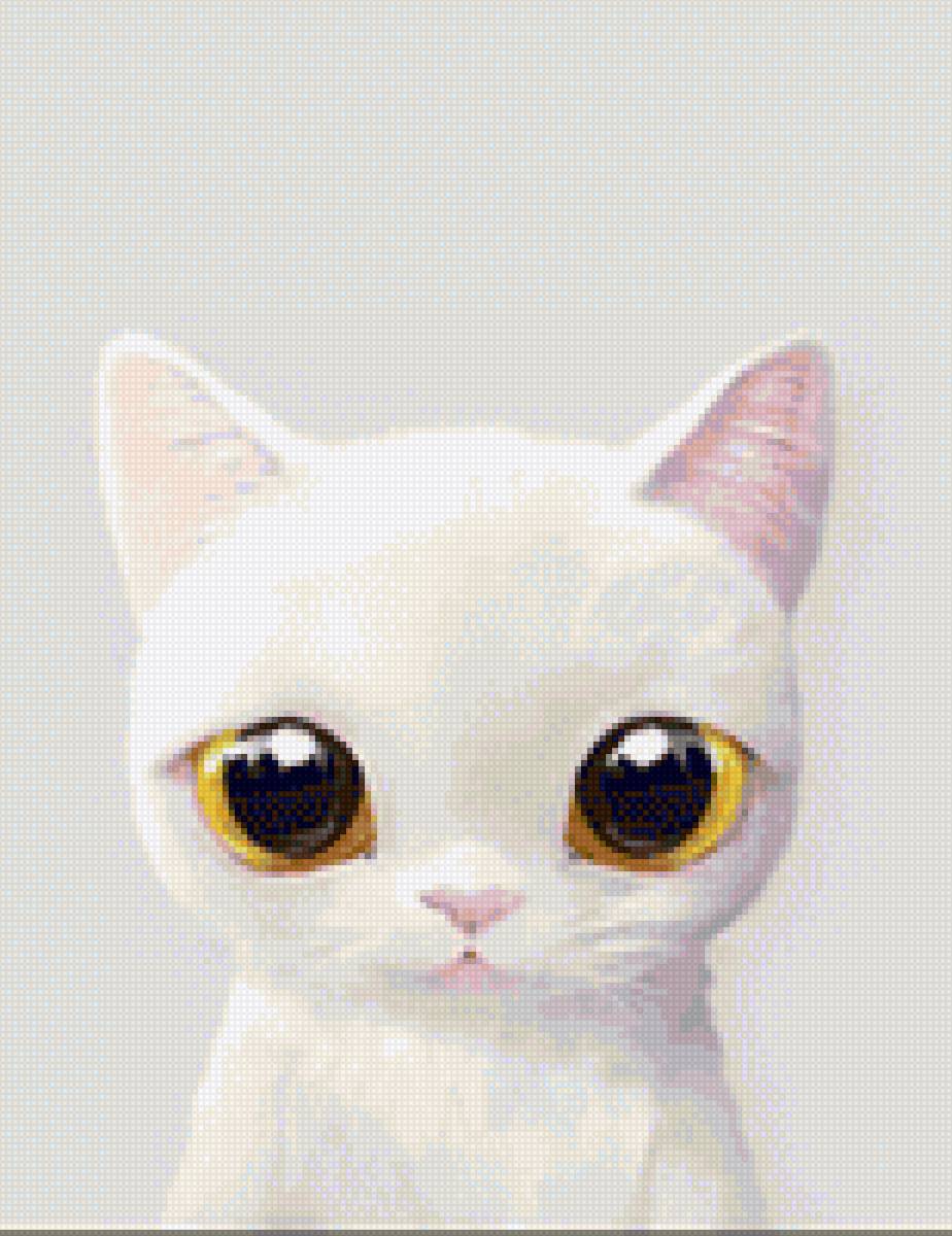 Милашка котик - простая, кот, для детской - предпросмотр