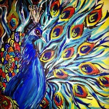 Схема вышивки «Павлин»