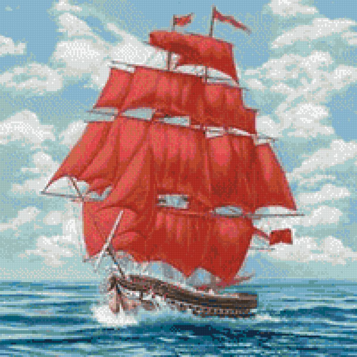 Алые паруса - корабль. море - предпросмотр