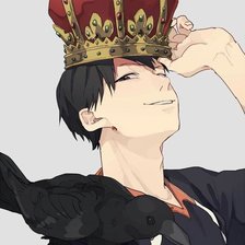 Схема вышивки «Кагеяма Тобио (just король)»