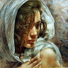 Схема вышивки «Портрет девушки»