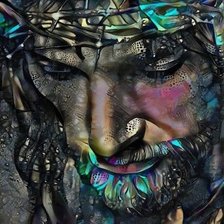 Схема вышивки «Иисус»