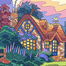 Схема вышивки «Casa»