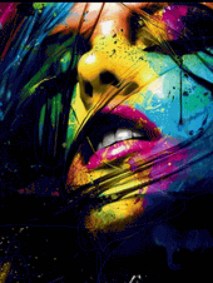 Арт девушка - яркая, девушка, арт искусство - предпросмотр