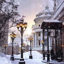 Схема вышивки «Улица»