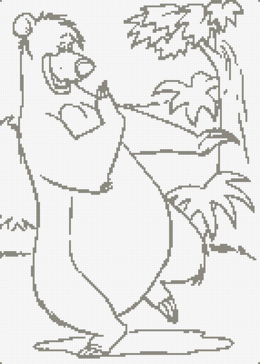 el libro de la selva - disney monocolor - предпросмотр