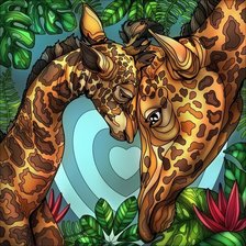 Схема вышивки «Жирафы»