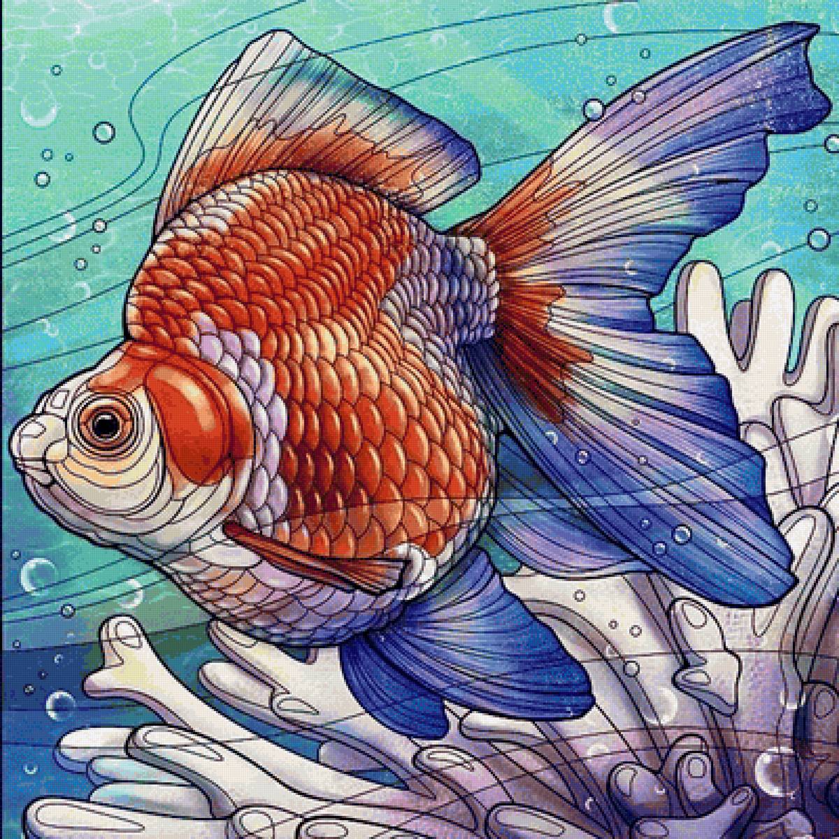 Рыбка золотая 2 - морской мир, аквариум, рыбы - предпросмотр