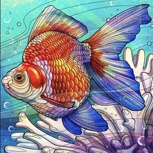 Схема вышивки «Рыбка золотая 2»