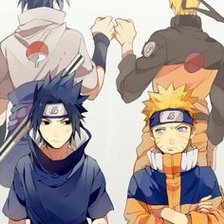 Схема вышивки «Саске Учиха и Наруто Узумаки:)»