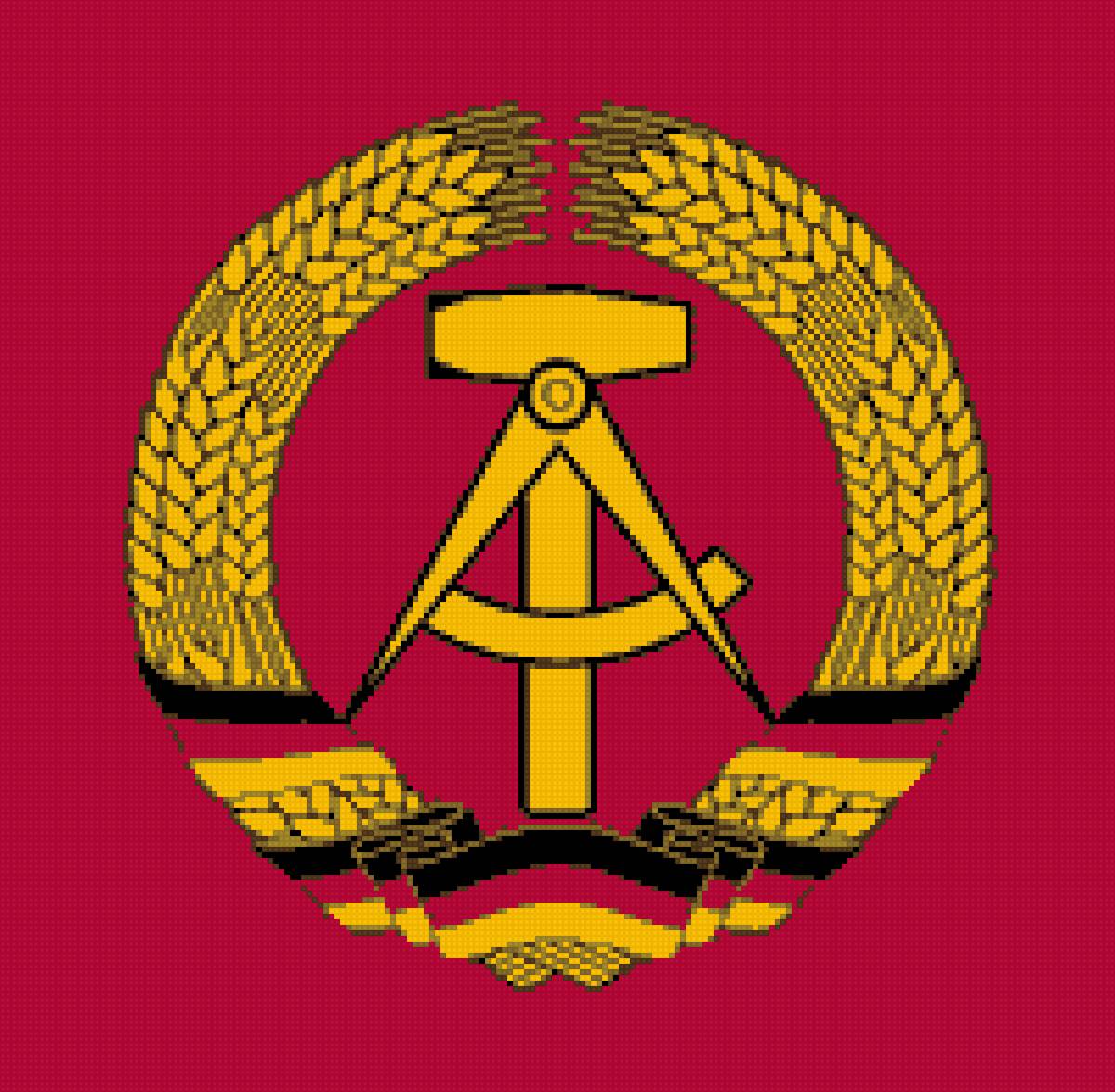 Герб ГДР - ddr, гдр, east berlin, soviet germany, герб, east germany - предпросмотр