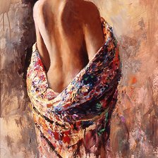 Схема вышивки «Девушка»