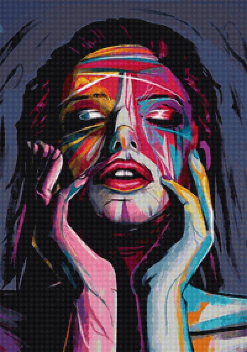 Девушка - девушка, арт искусство, яркая - предпросмотр