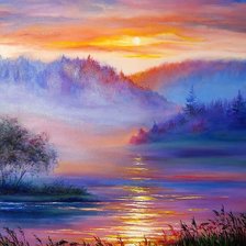 Схема вышивки «Пейзаж»