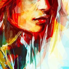 Схема вышивки «Девушка»