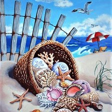 Схема вышивки «Пляж»