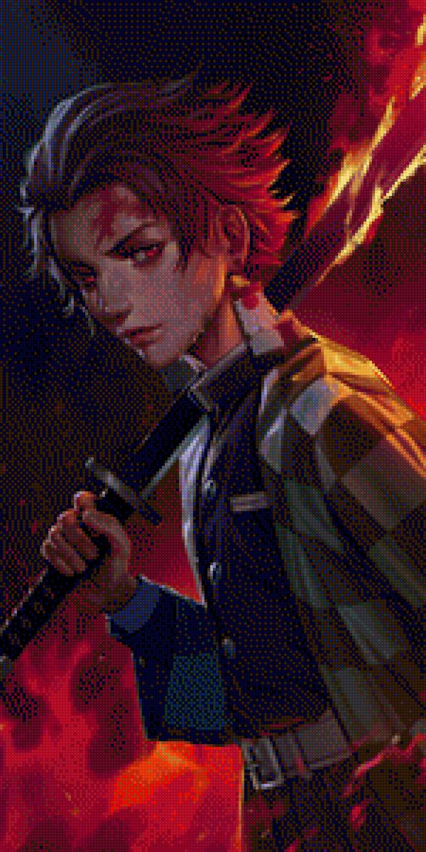 Танджиро - клинок рассекающий демонов. аниме. манга. арт. - предпросмотр