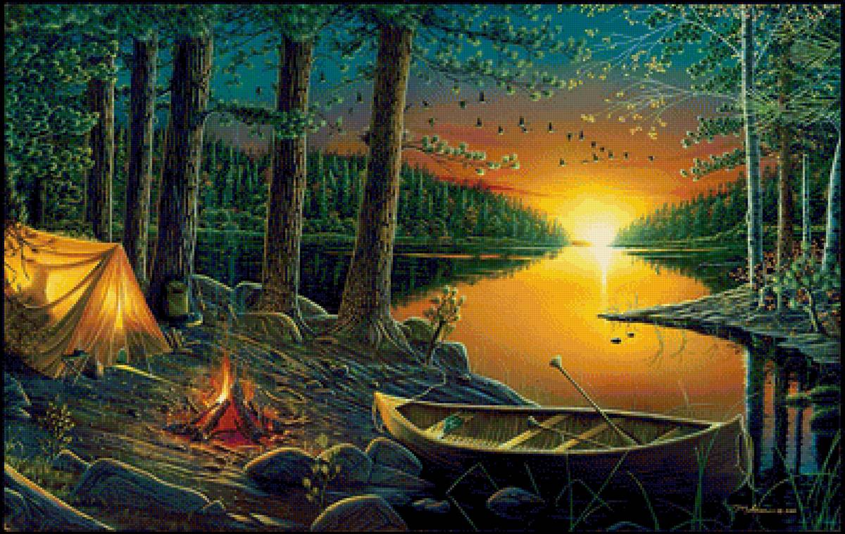 у озера - пейзажи - предпросмотр