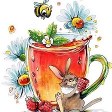 Схема вышивки «Малиновый чай»