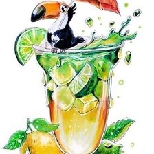 Схема вышивки «Цитрусовый напиток»