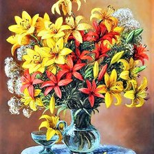 Схема вышивки «Букет лилий»