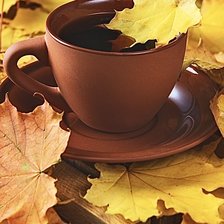Схема вышивки «Чашка чая осень»