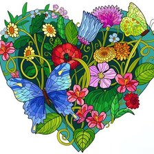 Схема вышивки «Сердце»