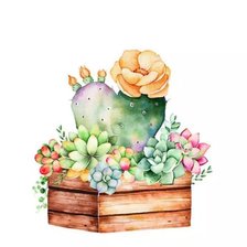 Схема вышивки «Кактус»