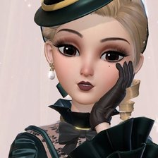 Схема вышивки «Кукла в зелёном бархате»