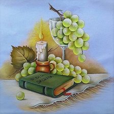 Схема вышивки «Чтение при свече»