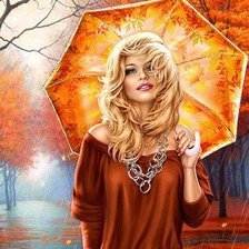 Схема вышивки «Девушка под зантом»