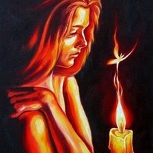 Схема вышивки «Девушка»