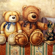 Схема вышивки «медвежата»