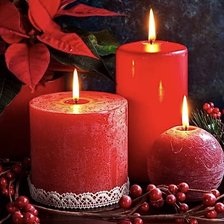 Схема вышивки «Красные свечи»