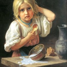 Схема вышивки «Пролила молоко»