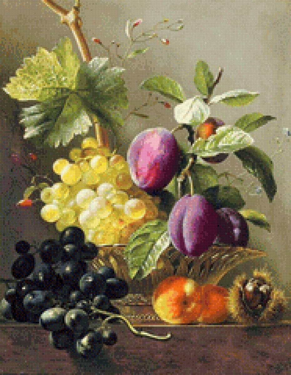 Натюрморт - натюрморт, до 240 крестиков, якоб ван ос - предпросмотр