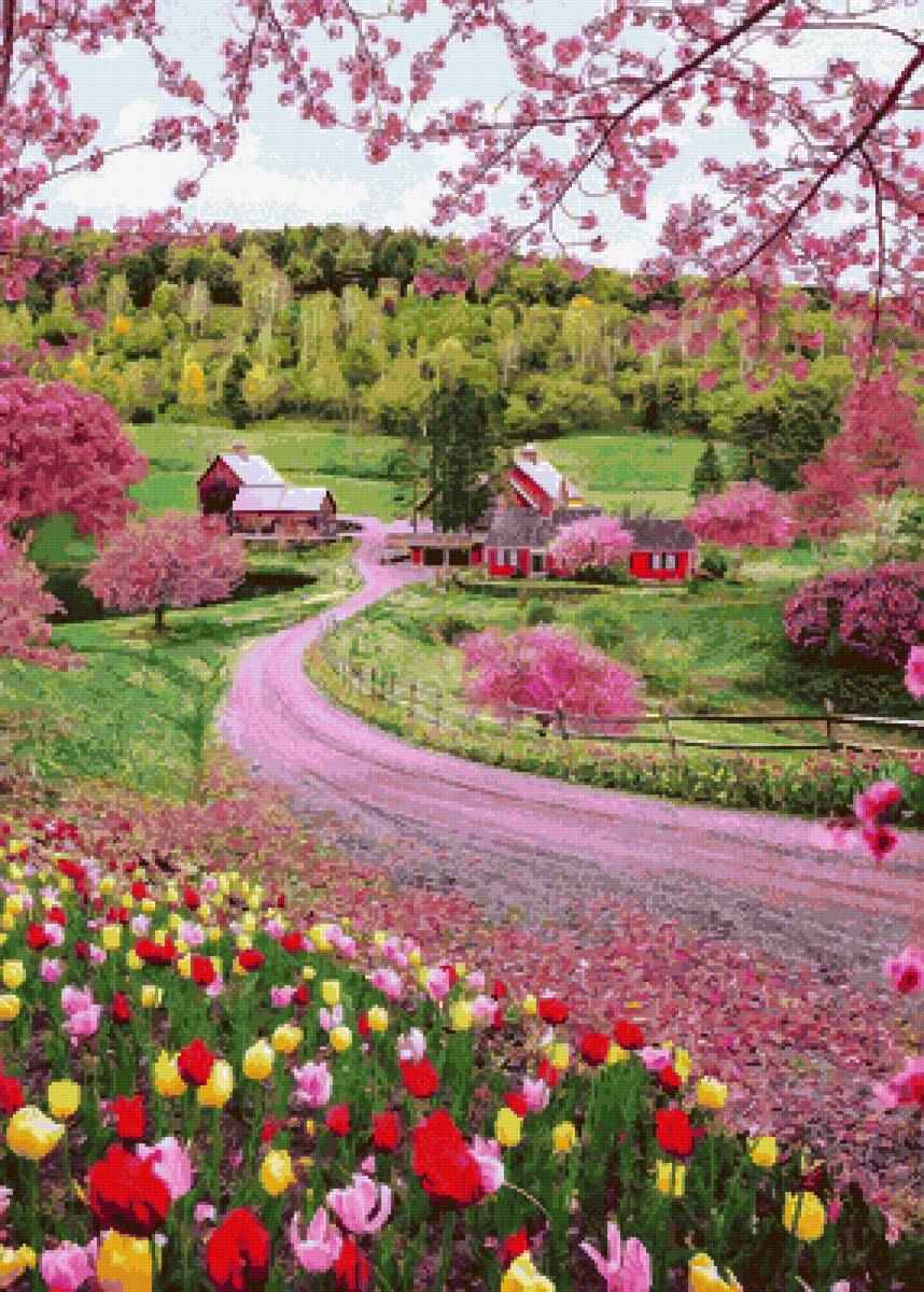 Camino rosado - paisaje - предпросмотр