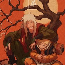 Схема вышивки «Наруто и Джирайя - ученик и учитель)»