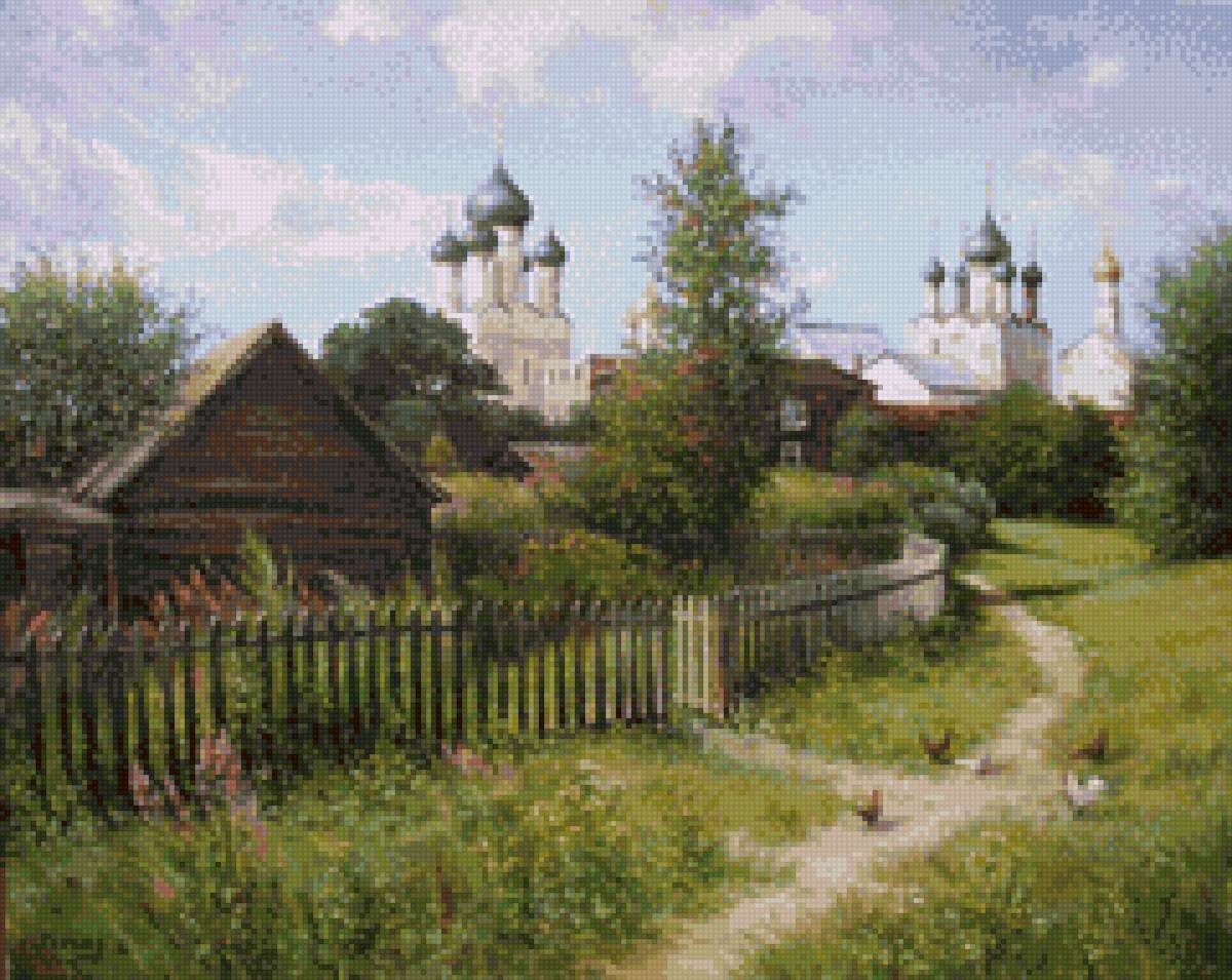 деревня - лето, деревенский пейзаж - предпросмотр