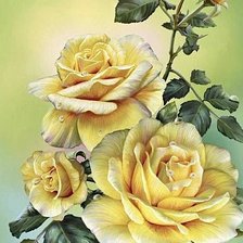 Схема вышивки «Желтые розы»