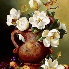 Схема вышивки «Белые цветы»